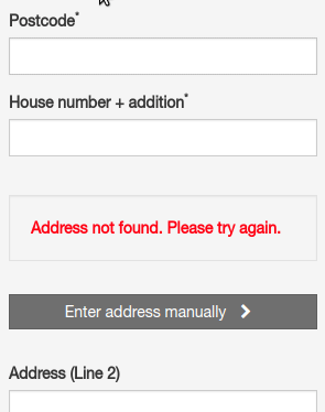Auto fill addresses